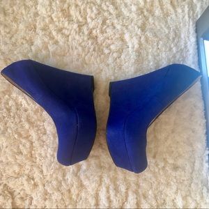 Size 8.5 Barely Worn Cobalt Blue Wedges